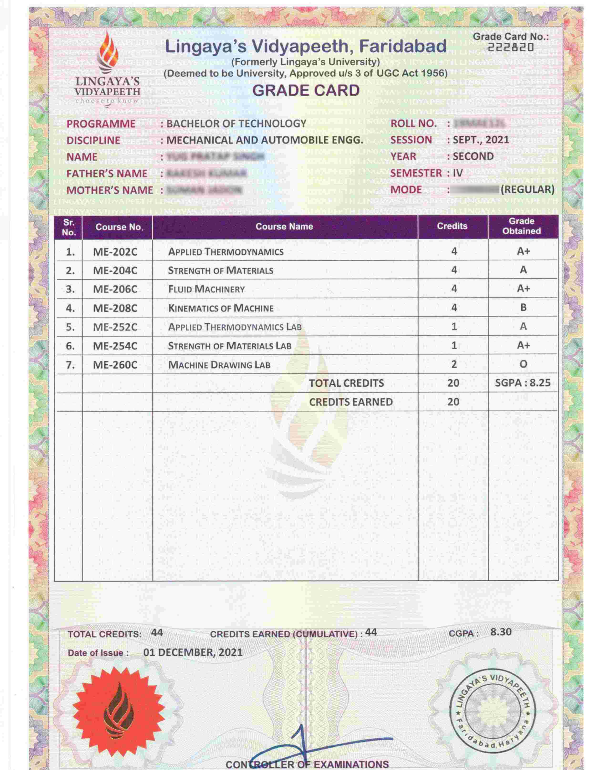 B.Tech Automobile Engineering